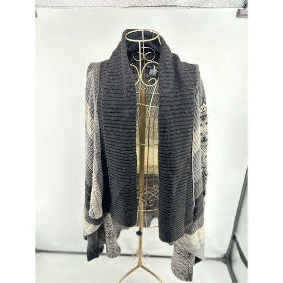 Chelsea and Theodore gray black open cardigan size XL - Picture 1 of 11